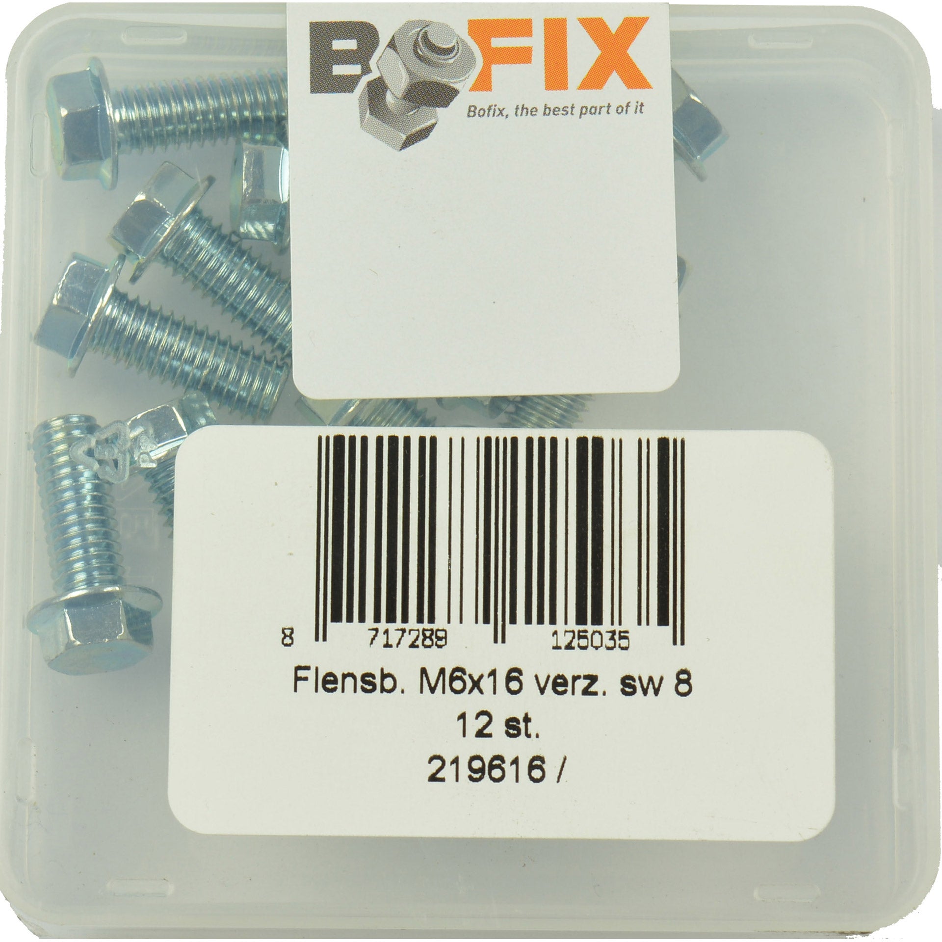 Bofix 219616 Flensbout M6x16 verz. SW8 blz. 12