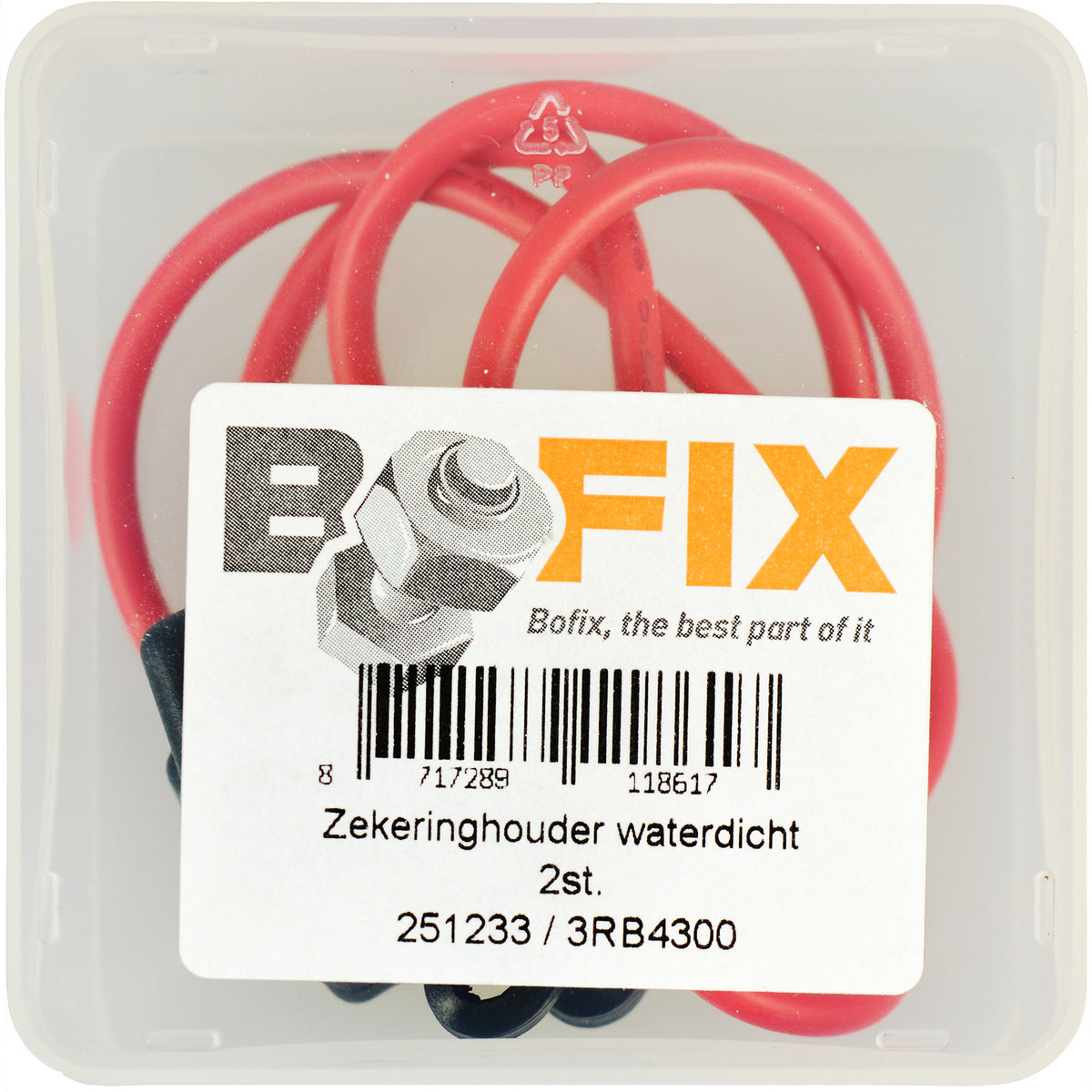Bofix zak a 2 steekzekering-houders waterdicht