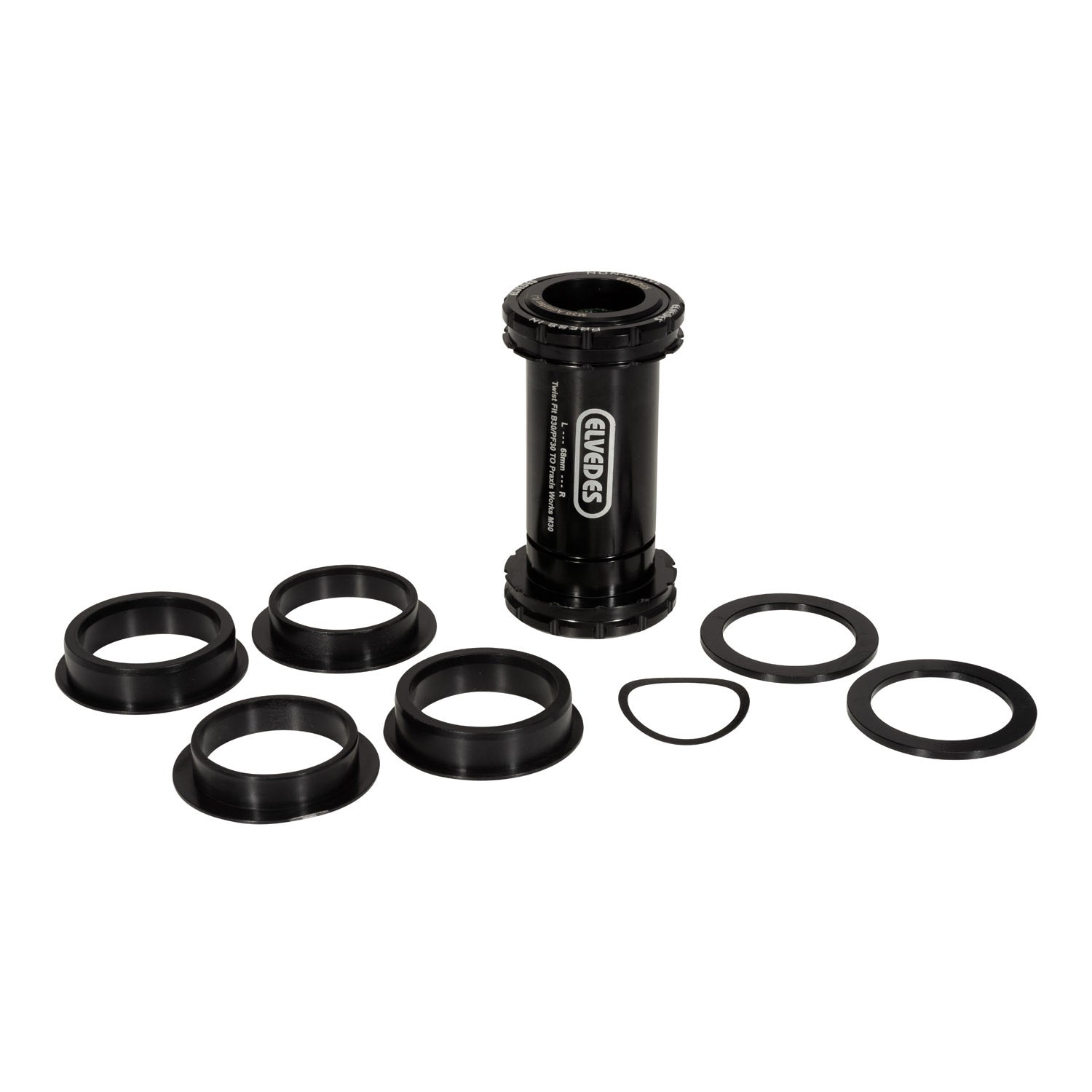 Twist Fit Bottom Bracket Elvedes for BB30 PF30 Praxis Road MTB 42 x 68-73 mm