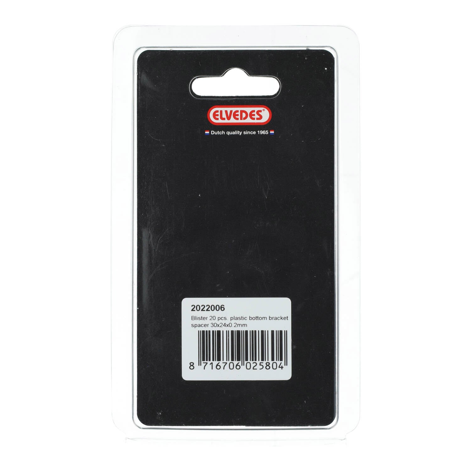 Elvedes spacer trapas 30 x 24 x 0,2 mm kunststof p 20