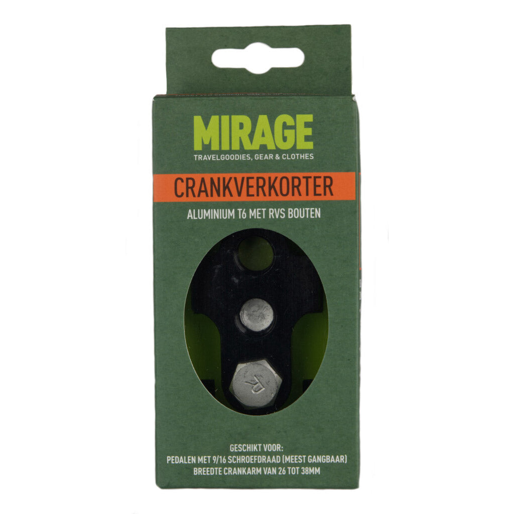 Buzaglo mirage crankverkorters met rvs bouten aluminium t6 zwart