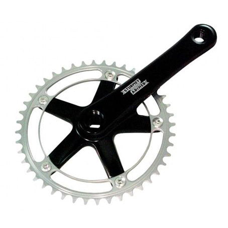 Sturmeyarcher sturmey archer crankstel 46t zwart zilver 170mm fct66 (sa)