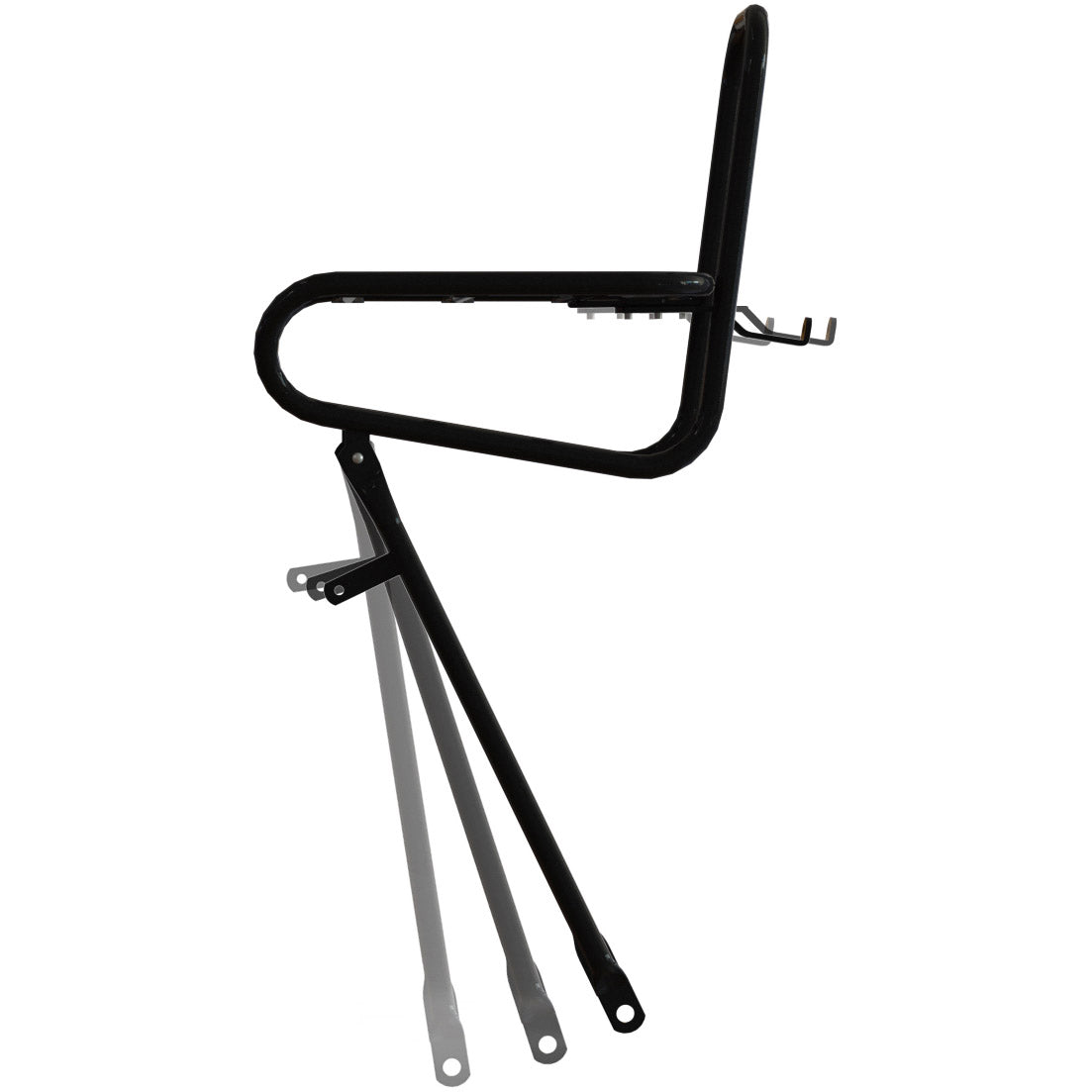 Voordrager Steco glad zwart 25cm