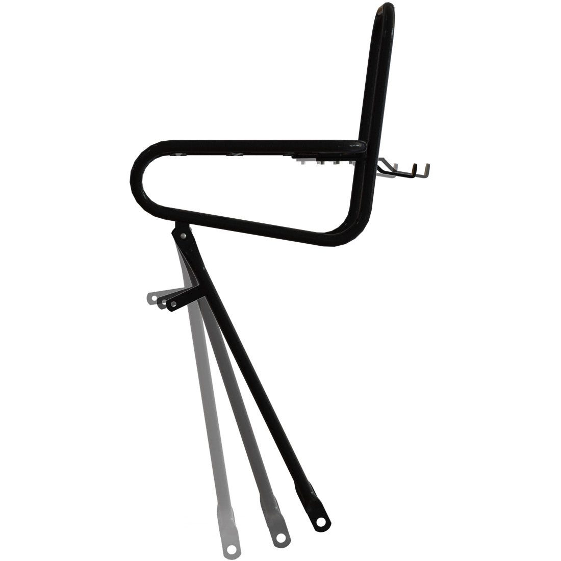 Steco voordrager glad 25cm kroonbout mat zwart