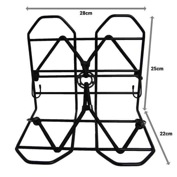 bagagerekje 28 x 25 cm zwart met spin