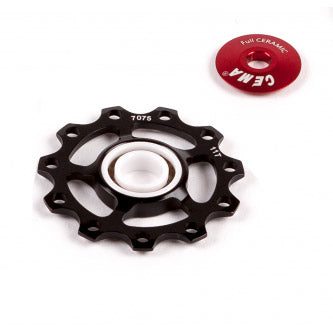 CEMA Derailleurwieltjes ALU 10 11V RVS-Volledig keramiek-zwart