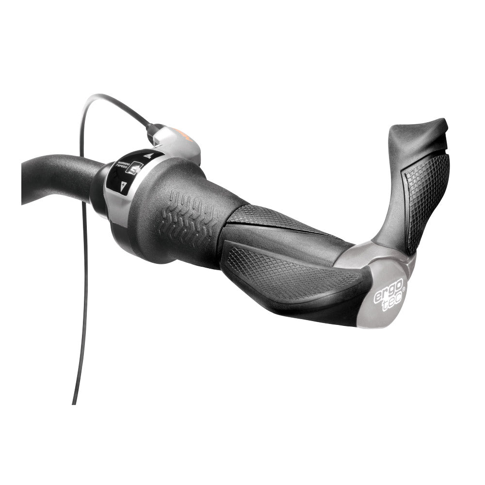 Eerste handvatpaar ergotec mf2 kraton aluminium 130 + 87 mm - zwart