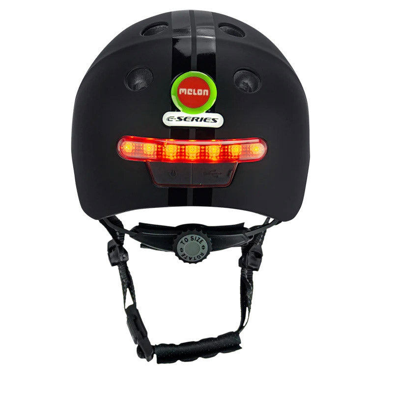 Melon helm met verlichting e-serie black ice ml