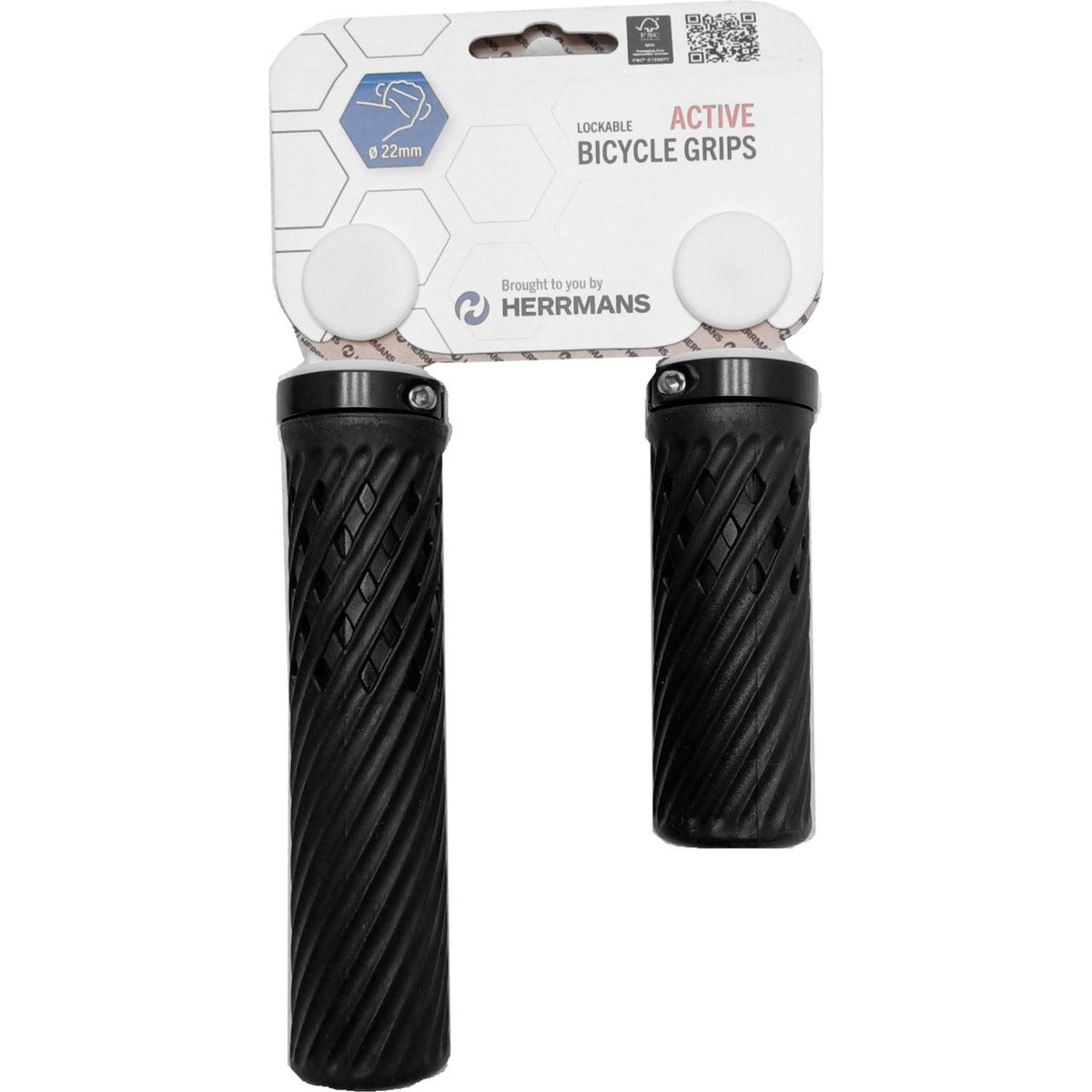 Jeu de poignées Herrmans Luna Lock DD40 130 90 mm - noir noir