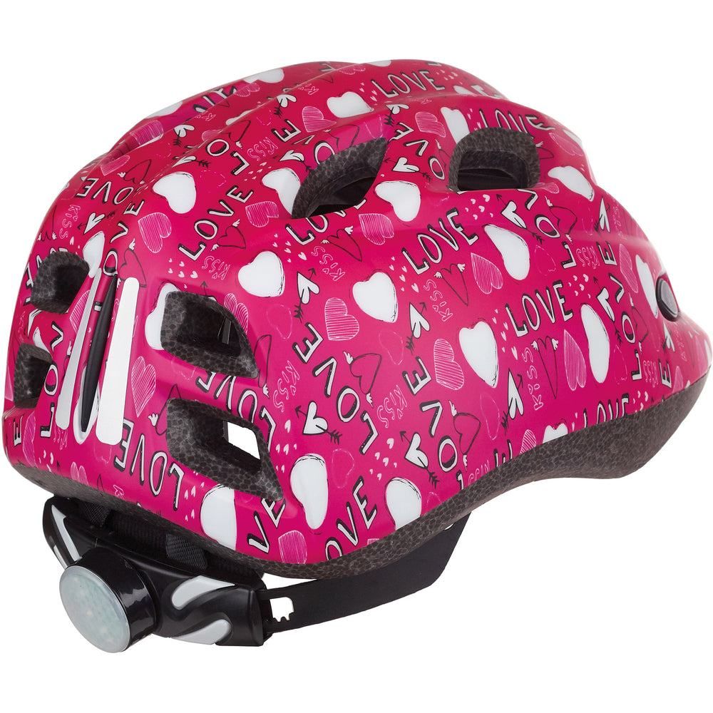 Polisport juniGouden fietshelm s 52-56cm love met led licht