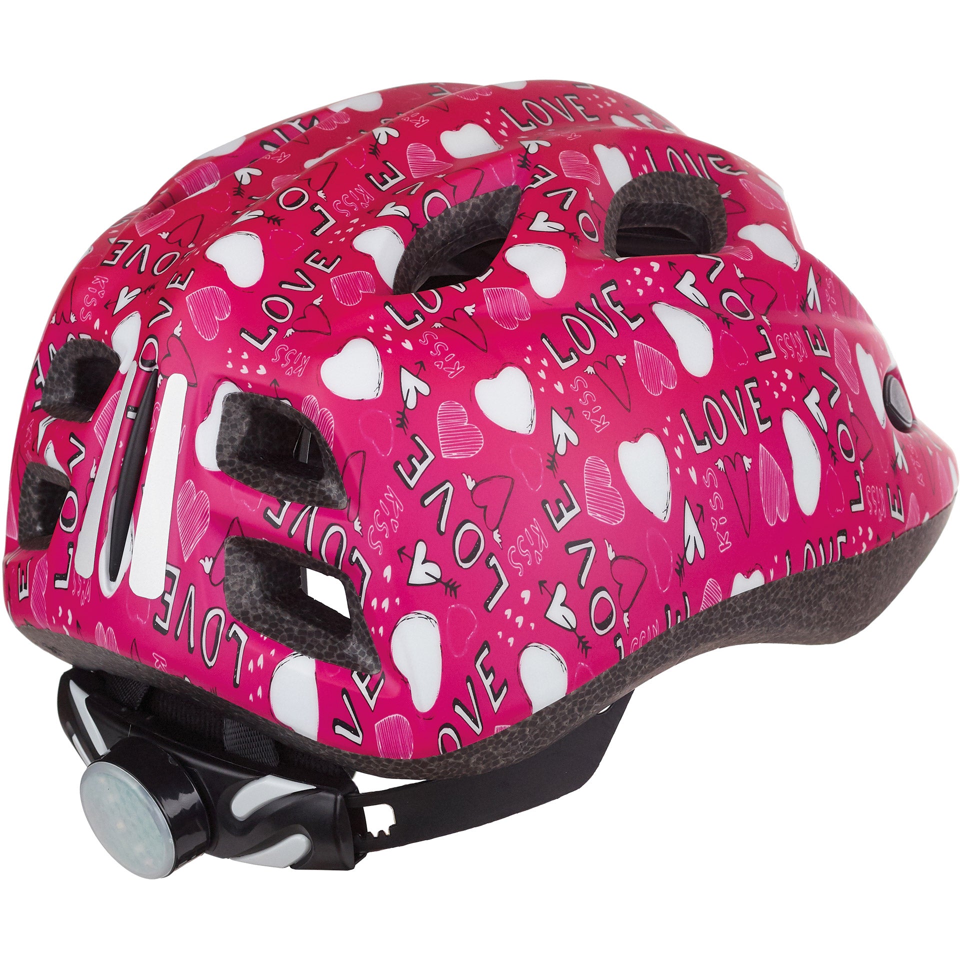 Polisport juniGouden fietshelm s 52-56cm love met led licht