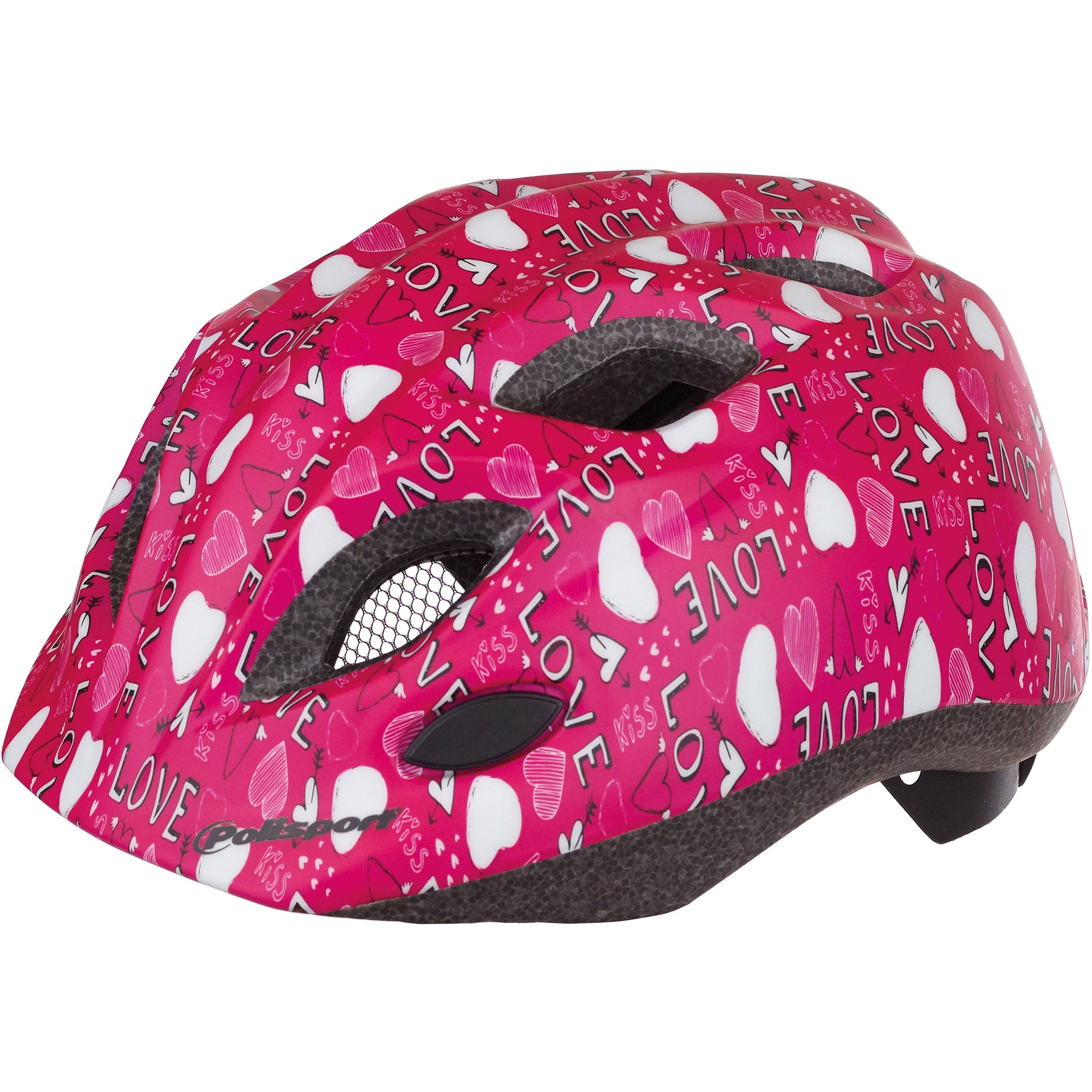 Polisport juniGouden fietshelm s 52-56cm love met led licht