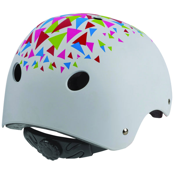 Polisport urban radical fietshelm s 53-55cm triangles wit Goudanje