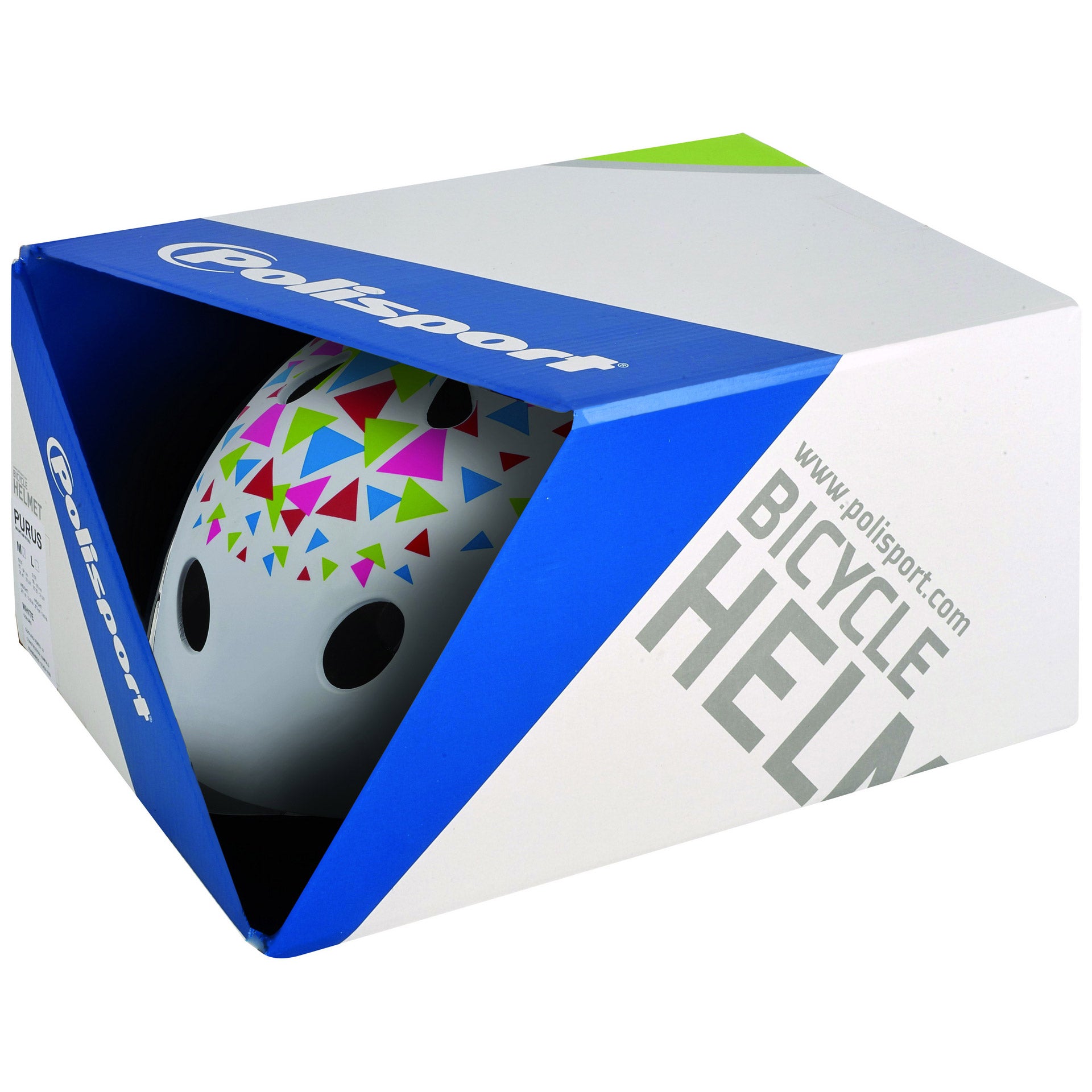 Polisport urban radical fietshelm s 53-55cm driehoeken wit Goudanje