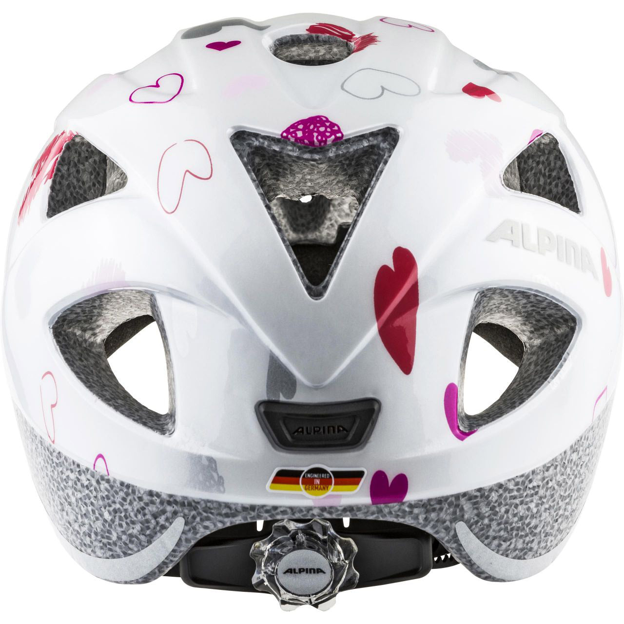 Olympische sportkleding alpina sports kinderhelm ximo white hearts 45-49 glans