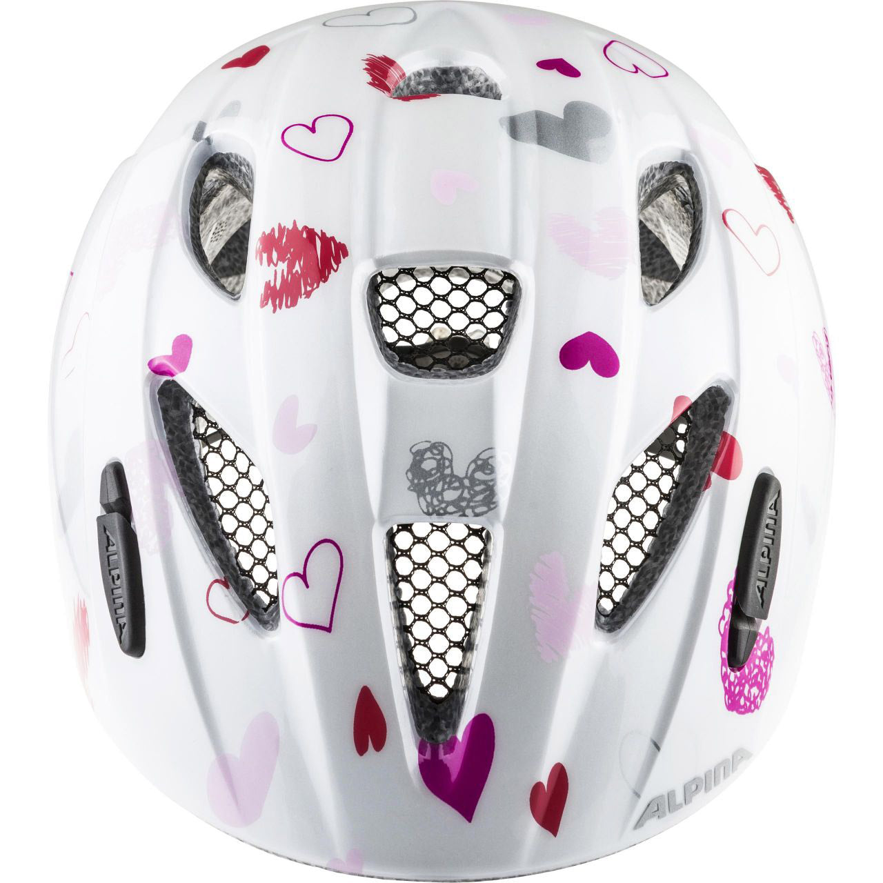 Olympische sportkleding alpina sports kinderhelm ximo white hearts 47-51 glans