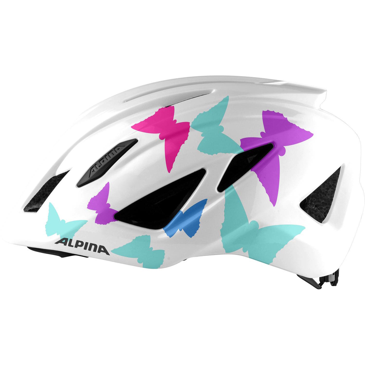 Olympische sportkleding alpina sports kinderhelm pico parelwit vlinders 50-55