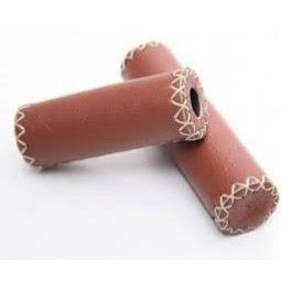 Monte Grappa grip set 90 120mm leather brown