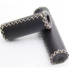 Monte Grappa grip set 90 120mm leather black