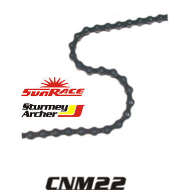 Sunrace fietsketting 1 2 x 3 32 CNM22 116L zwart
