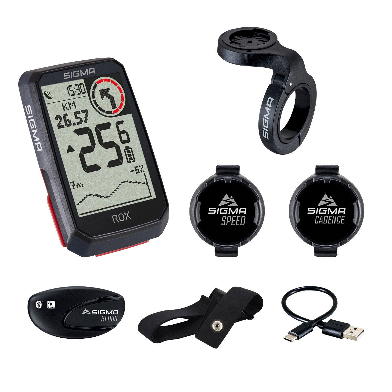 Sigma rox 4.0 gps zw zw hr stuurhouder cad snelh sensor topmount set