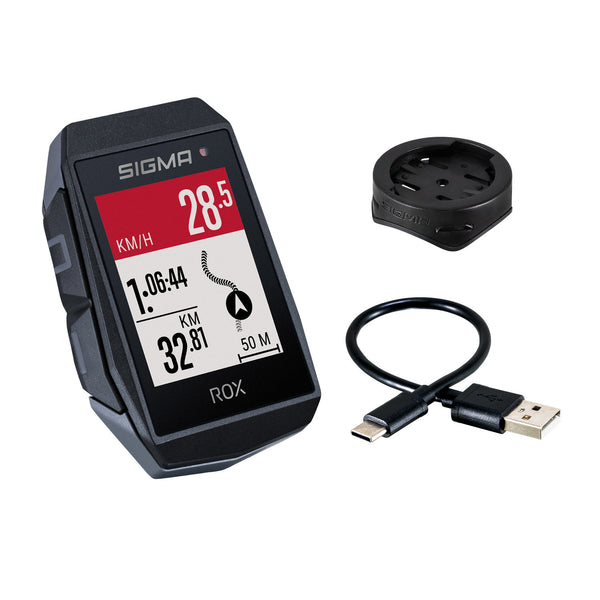 Sigma rox 11.1 evo gps zw zw standaard stuurhouder + usb-c oplaadkabel