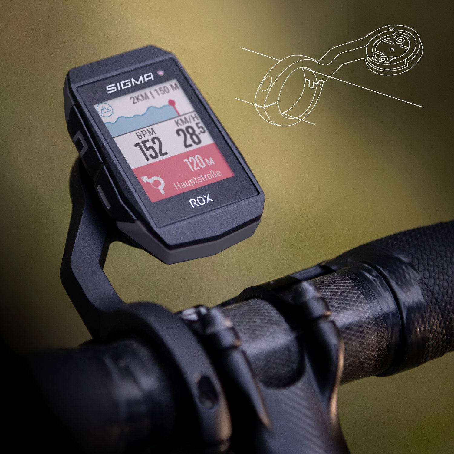 Sigma rox 11.1 evo gps hr set zw zw short butler+ant+ble borstr+usb-c
