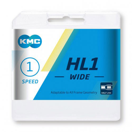 Chaîne KMC 1 2x1 8 100 HL1 Large Argent