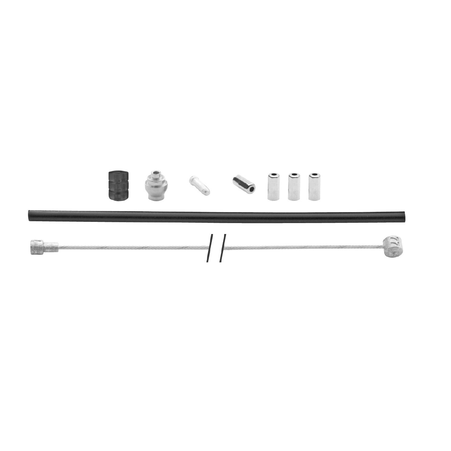 jeu de câbles de frein universel 1700 2350 mm noir argent
