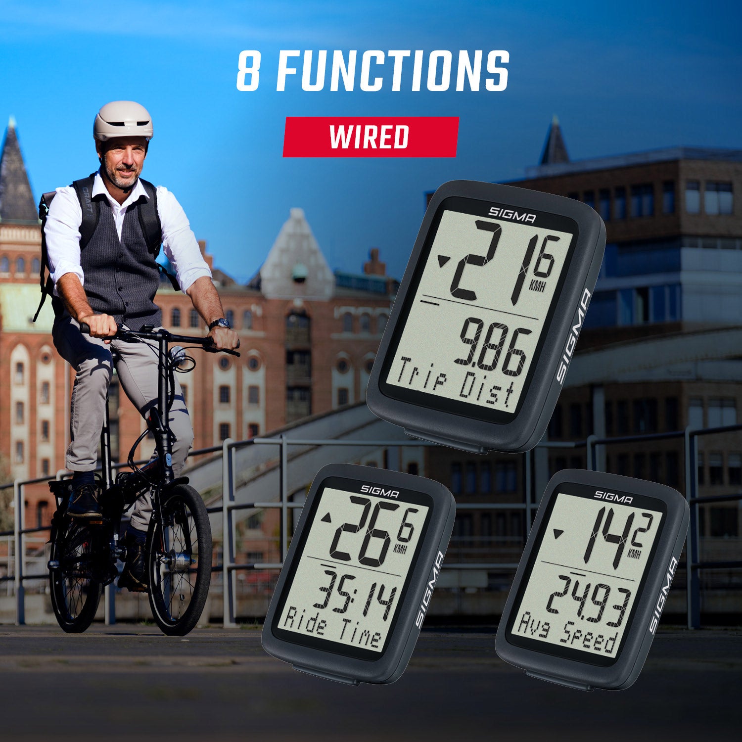 Sigma bc 8.0 wr computer bedraad 8 funties 08210