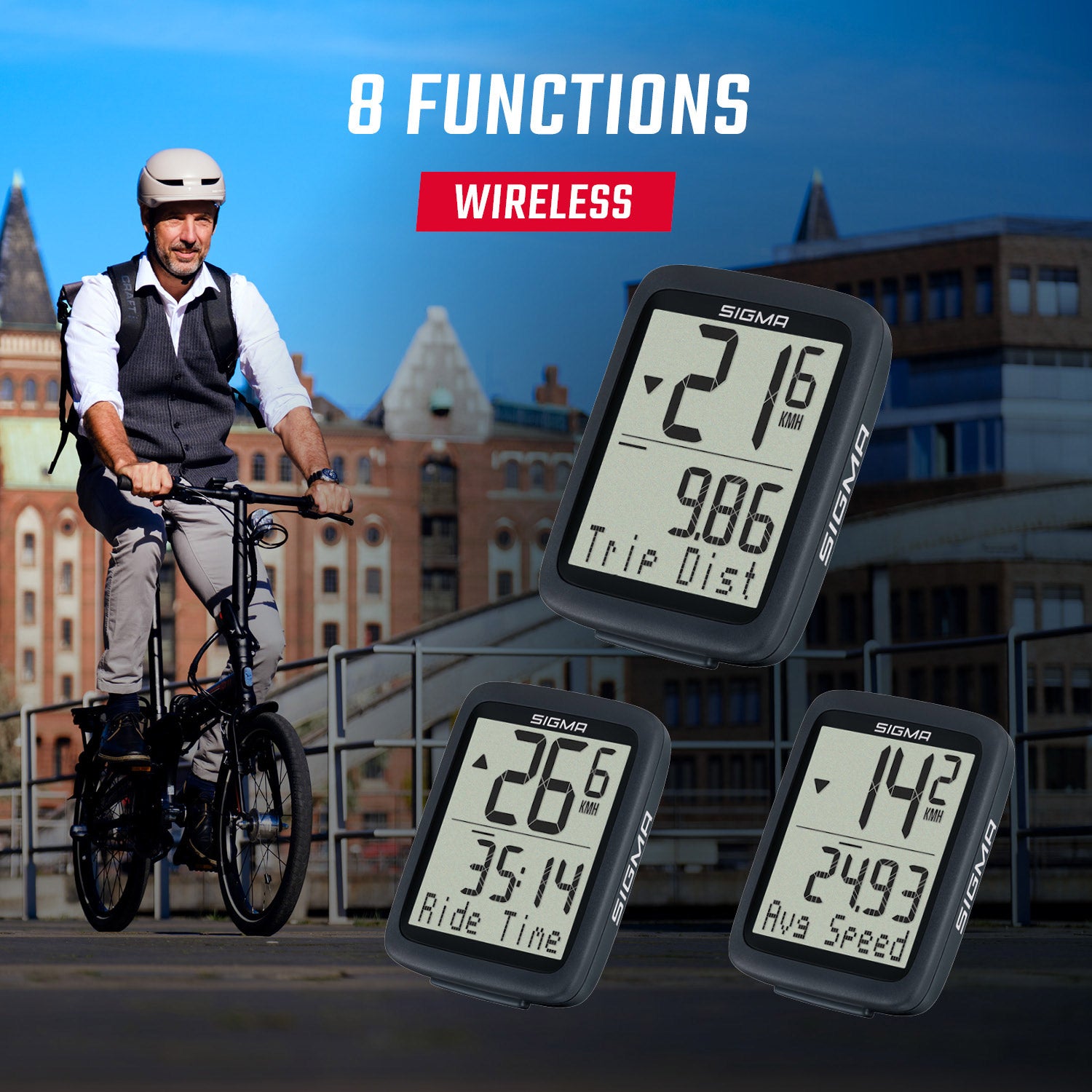 Sigma Originals ordinateur de vélo sans fil BC 8.0 WL ATS