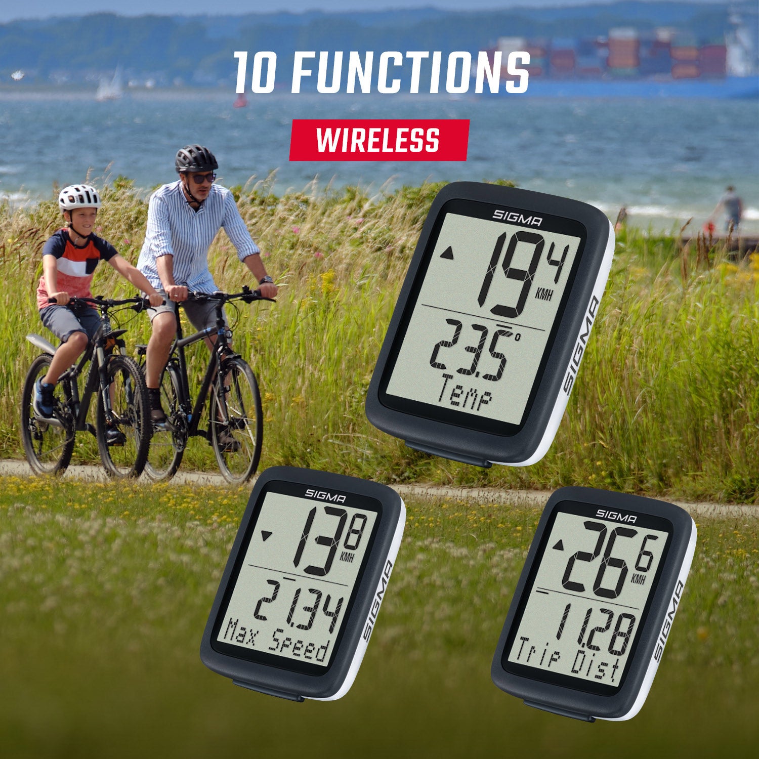 Sigma Originals ordinateur de vélo sans fil BC 10.0 WL ATS