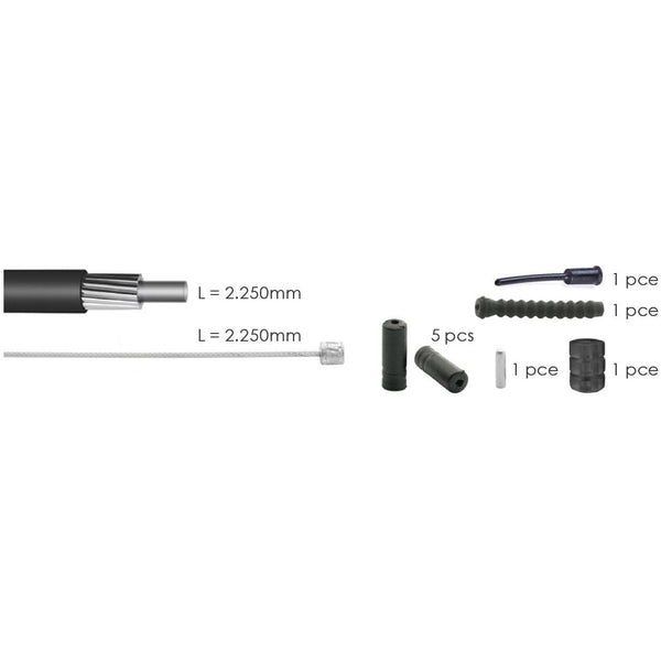 Kit de câbles de changement de vitesse Elvedes univ. noir 2021040