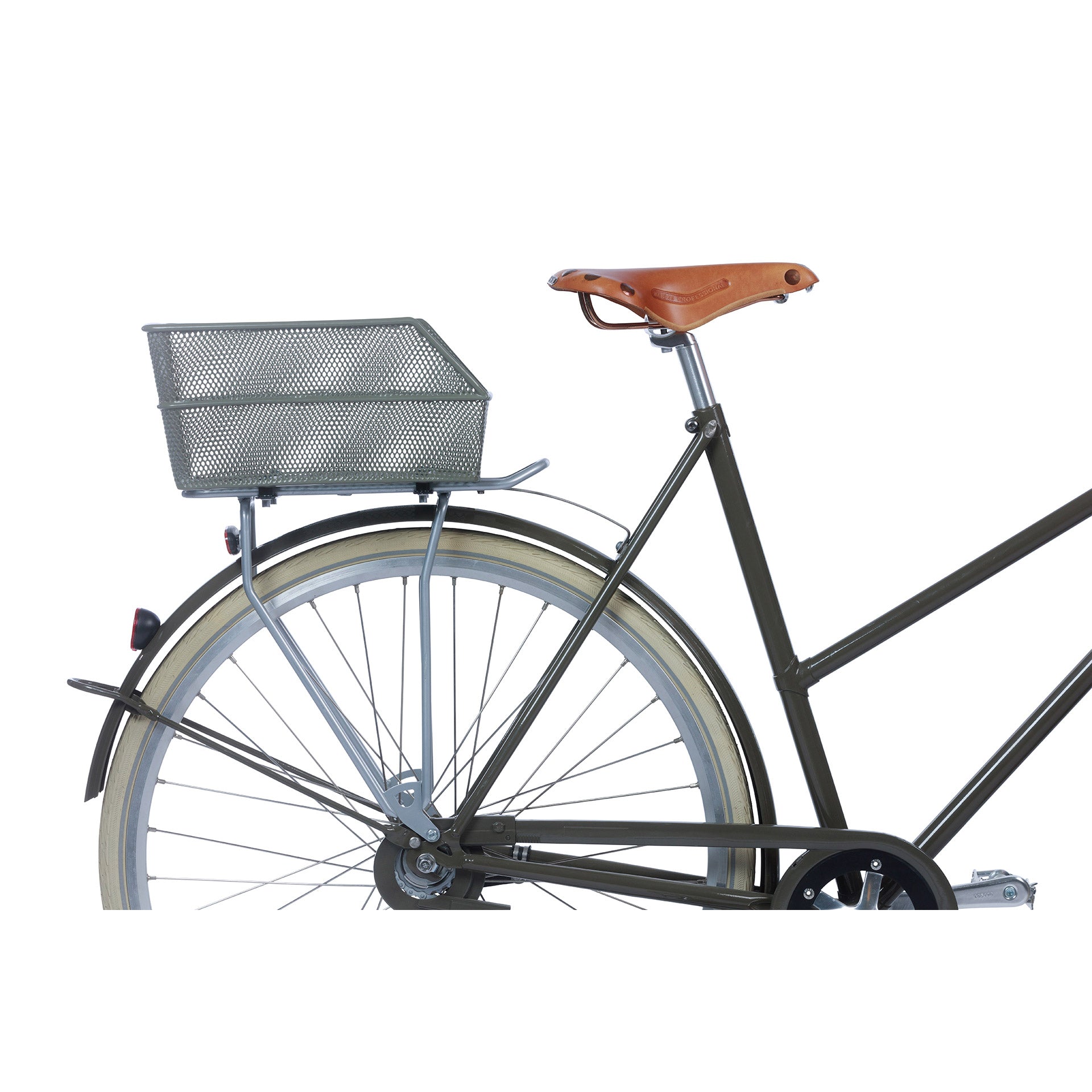 Basil Cento S - fietsmand - achterop - olijfgroen