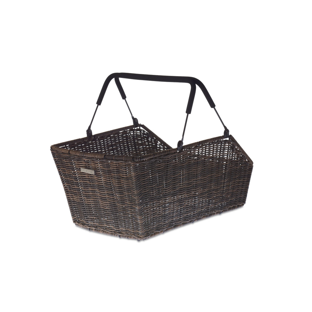 Basil Cento Rattan Look Multi System - bike basket - rear - brown