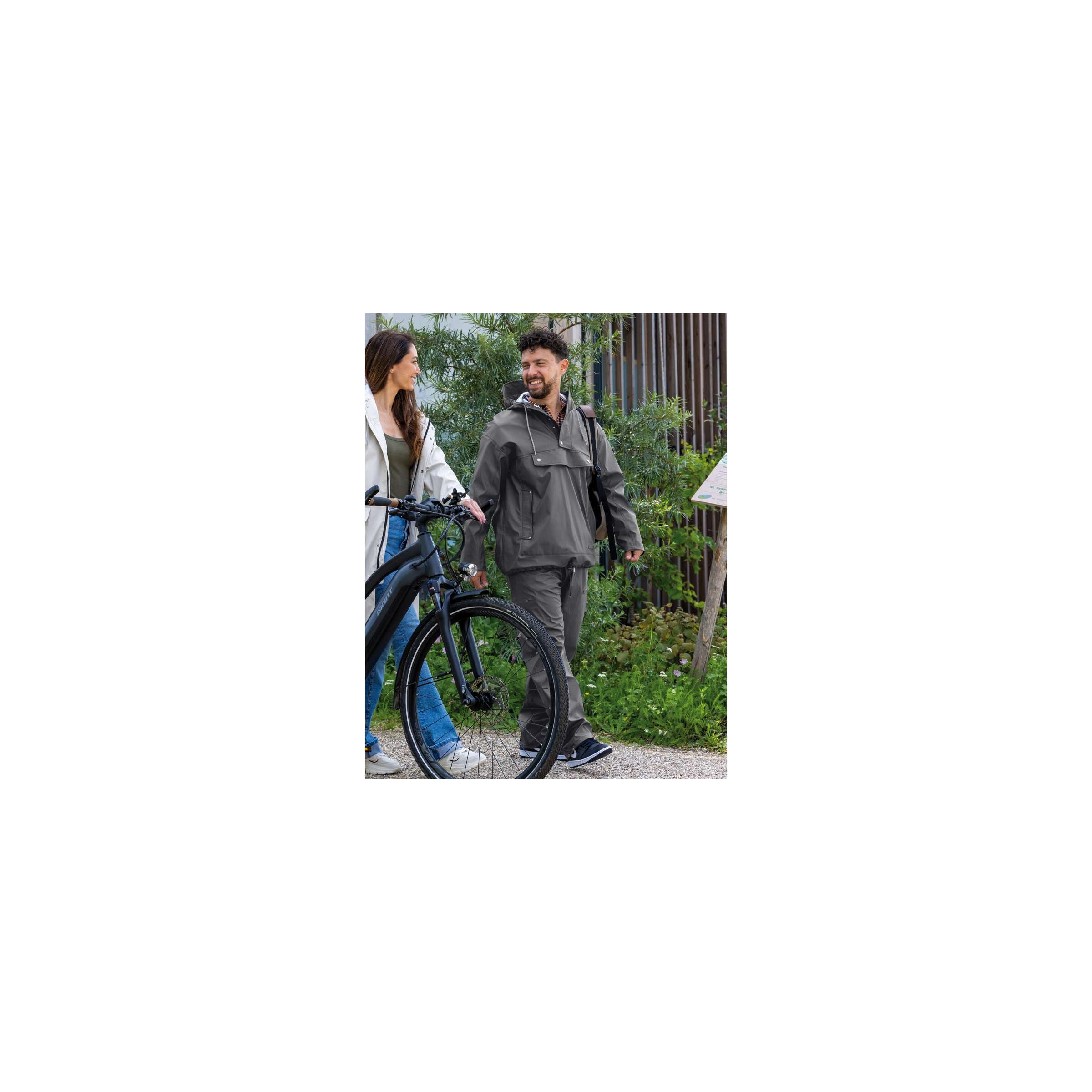 Mirage regenjas rainfall closed jacket - maat xl - gemaakt van polyester soft touch - earl grey