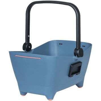 Basil Buddy KF - dog bike basket - front - faded denim