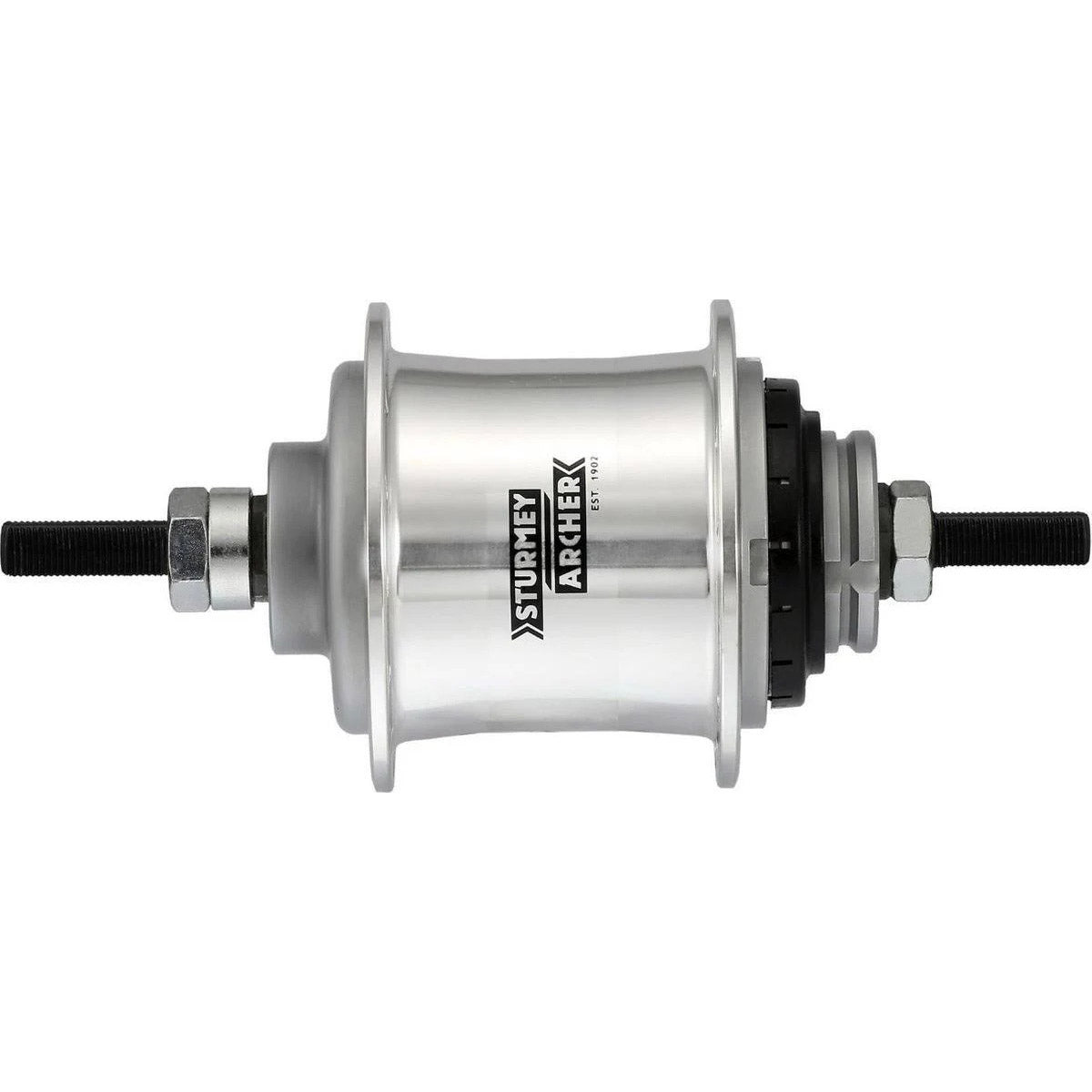 Versnellingsnaaf 2 versnellingen Sturmey Archer A2 Automaat vrijloopnaaf 36 gaats - zilver