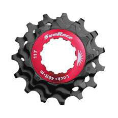Sunrace sluitring met kransjes 12v 11 13 15t zwart