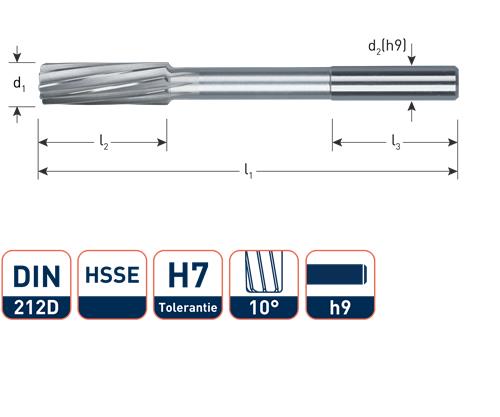 Rotec machineruimer cil.h7 10.0mm