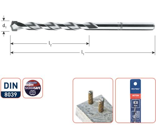 Rotec betonboor 12.0mm