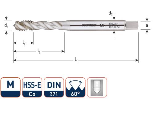 Rotec machinetap din376 m27 blind