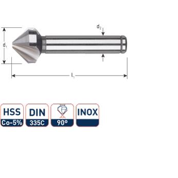 Rotec verzinkfrees 90gr. inox 31.0mm
