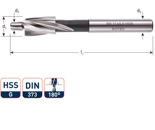 Rotec kopverzinkfrees m5 10 5.5