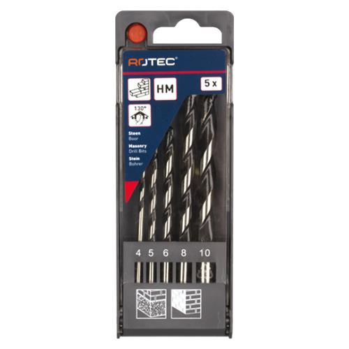 Rotec steenborenset 5-delig 4-10mm