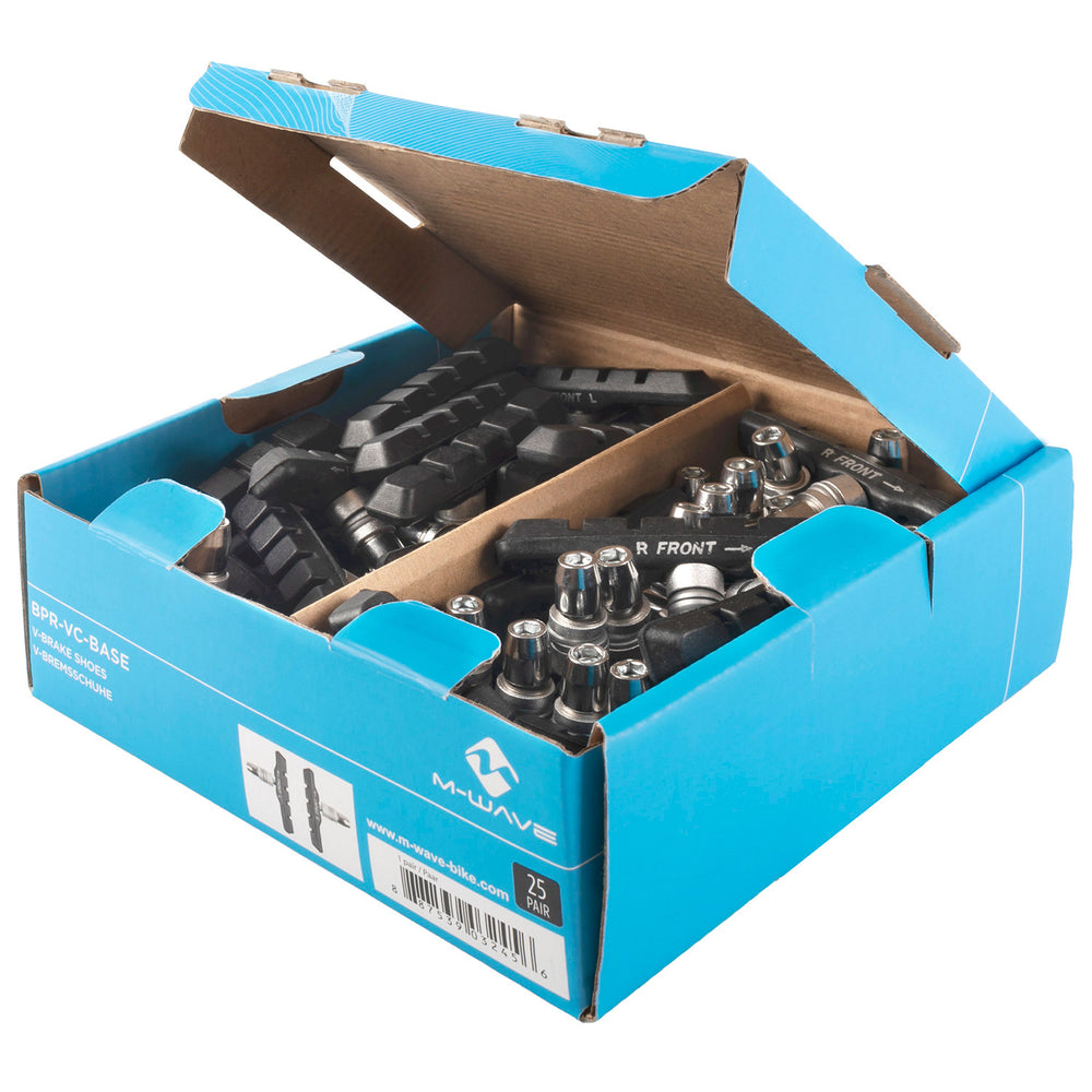 M-wave basis v-brake remblokken 72mm asymmetrisch per 25 paar