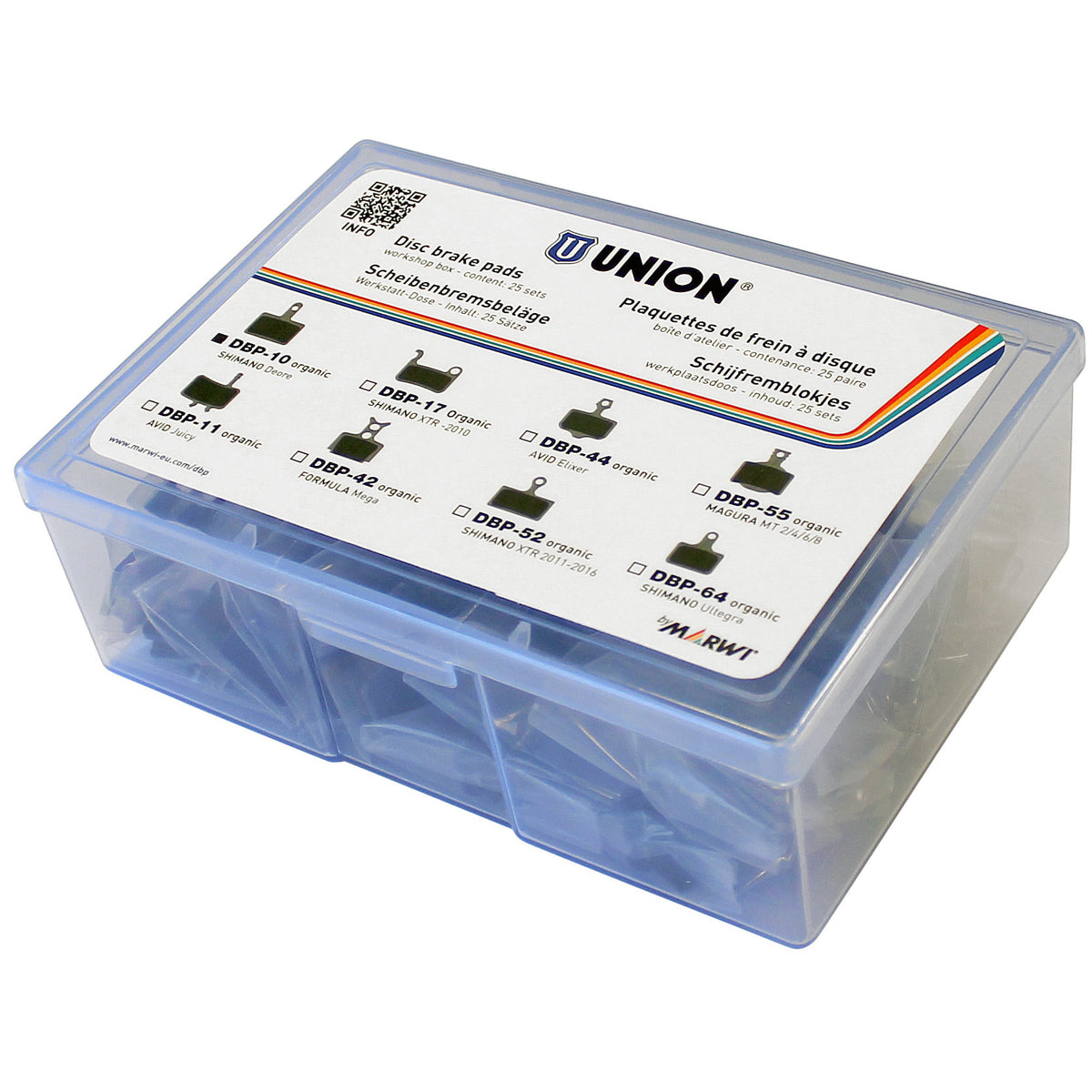 Schijfremblokset Union DBP-10 organic voor Shimano