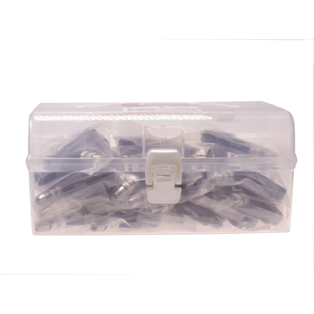 Plaquettes de frein Simson V-brake 72mm, asymétriques. 25 paires dans une boîte