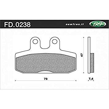 Jeu de plaquettes de frein Newfren FD0238 Honda Bali