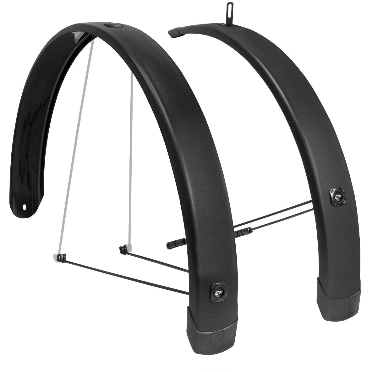 Eurofender spatbordset tempo vierkant 28 58mm mat zwart